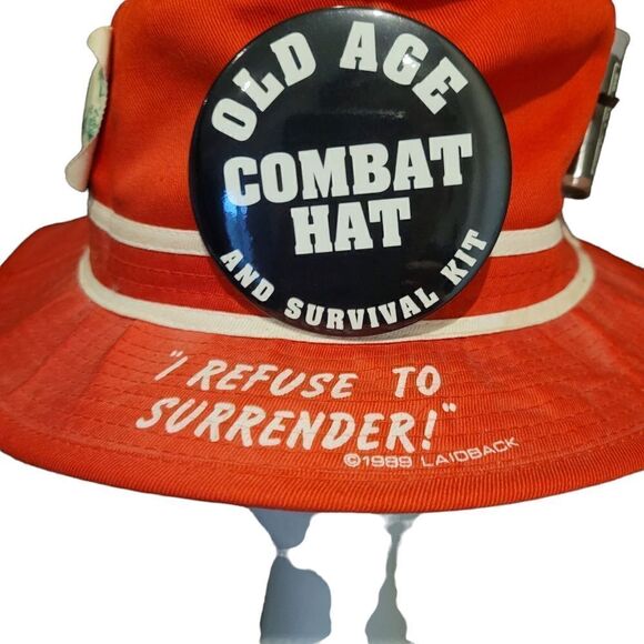 Vintage 1989 Red Funny Camping Hat - Picture 2 of 7